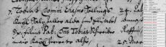 TAUFE - Thobias Sollinger, 7.10.1644, Bad Ischl